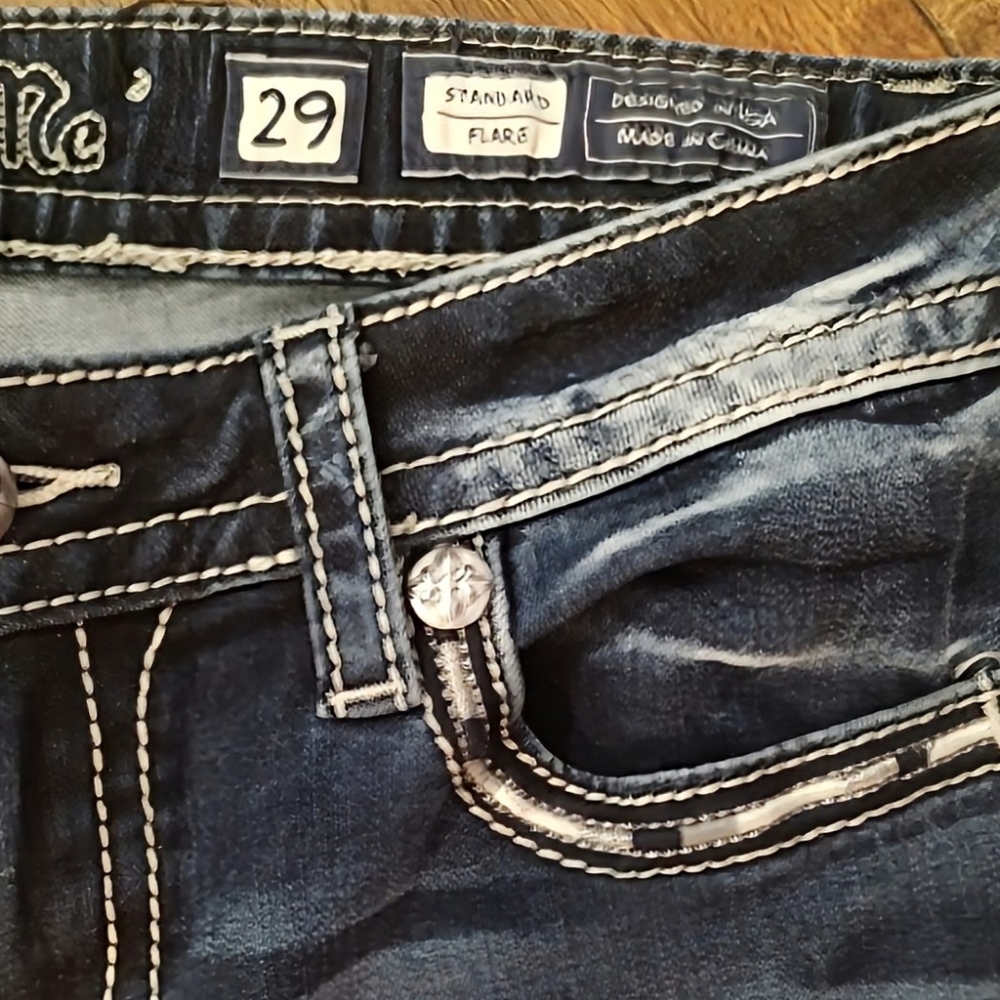 Gorgeous Long Miss Me Standard Flare Jeans With 35.5"  Inseam - Picture 7 of 9